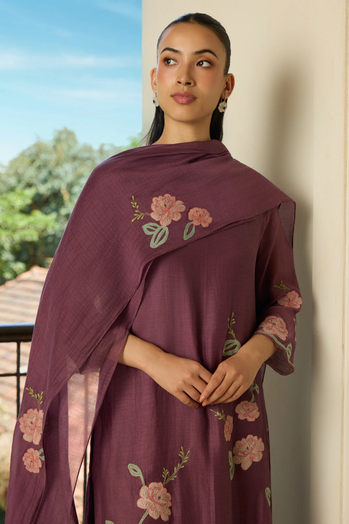Amethyst Applique Kurta set