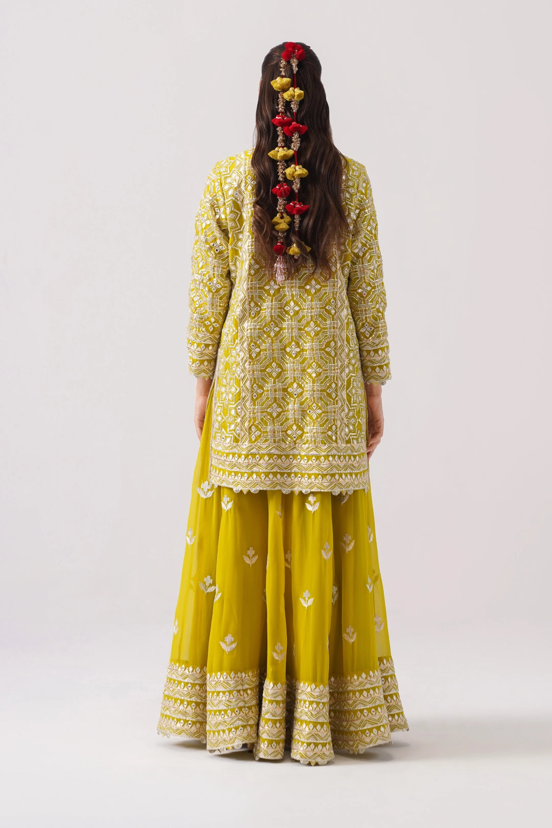 Mustard Yellow Sharara Set