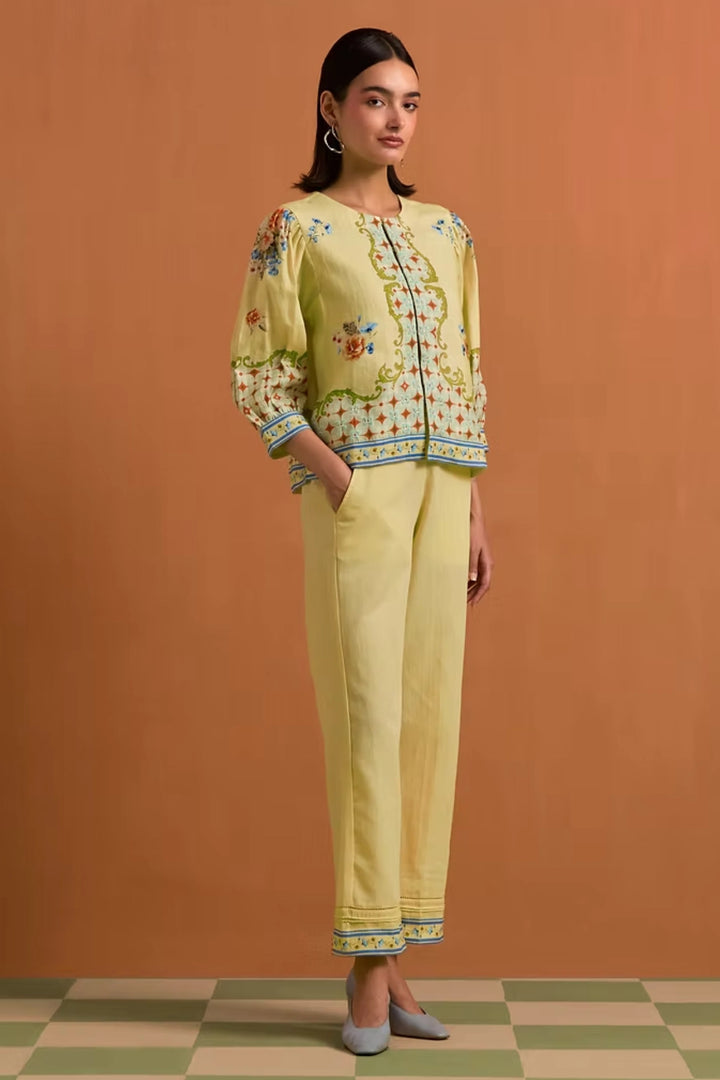 Verdant Top & Trouser set - Yellow