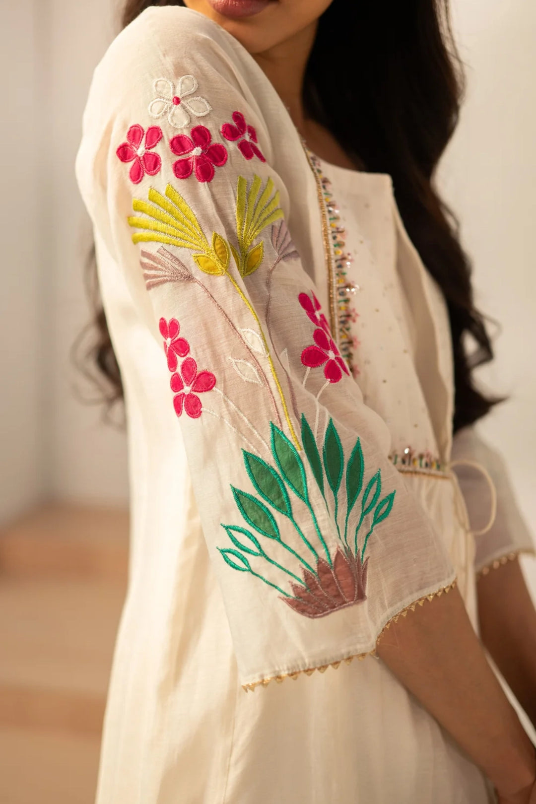 Zuri Mul Chanderi Tunic Set