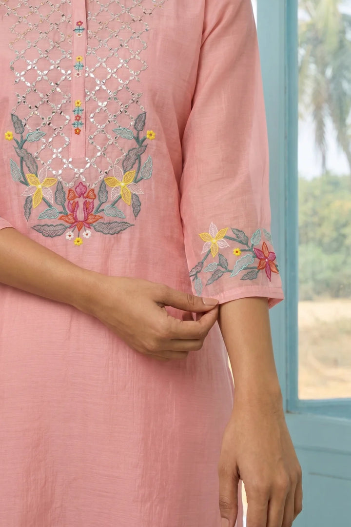 Firefly Mul Chanderi Kurta Set