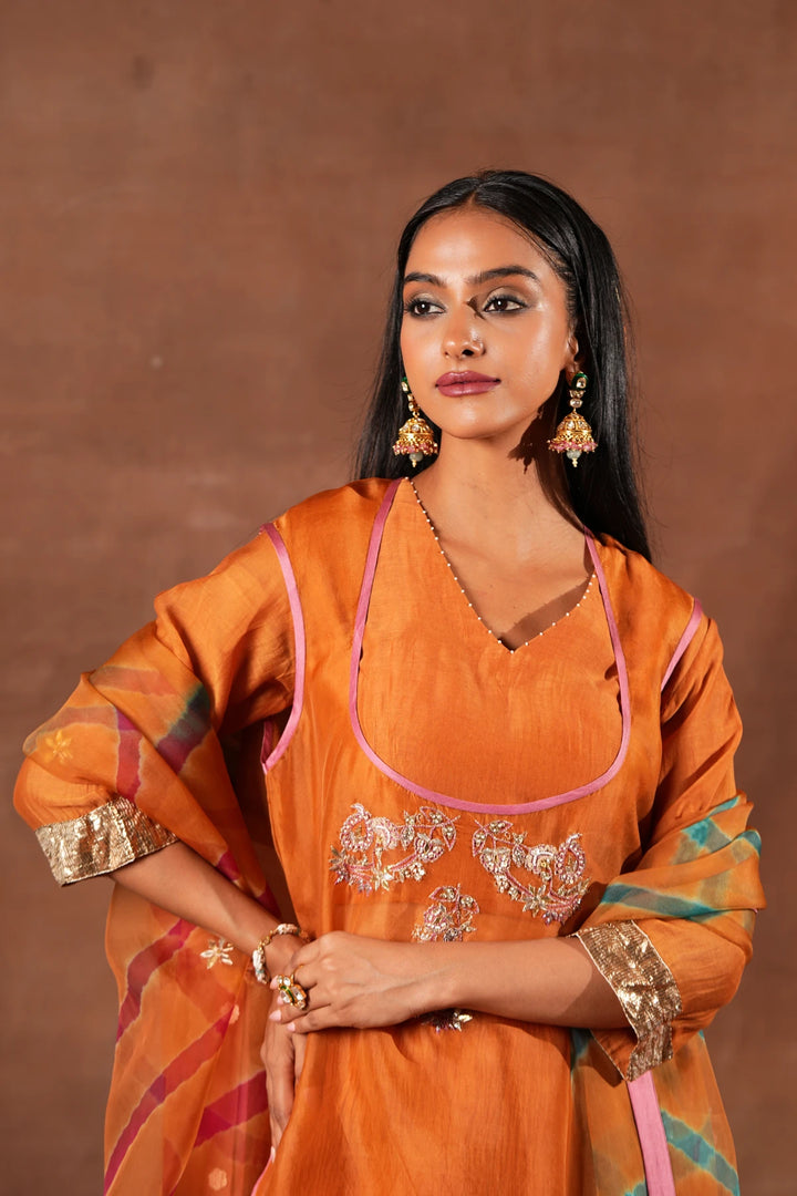 Rust Sharara Set