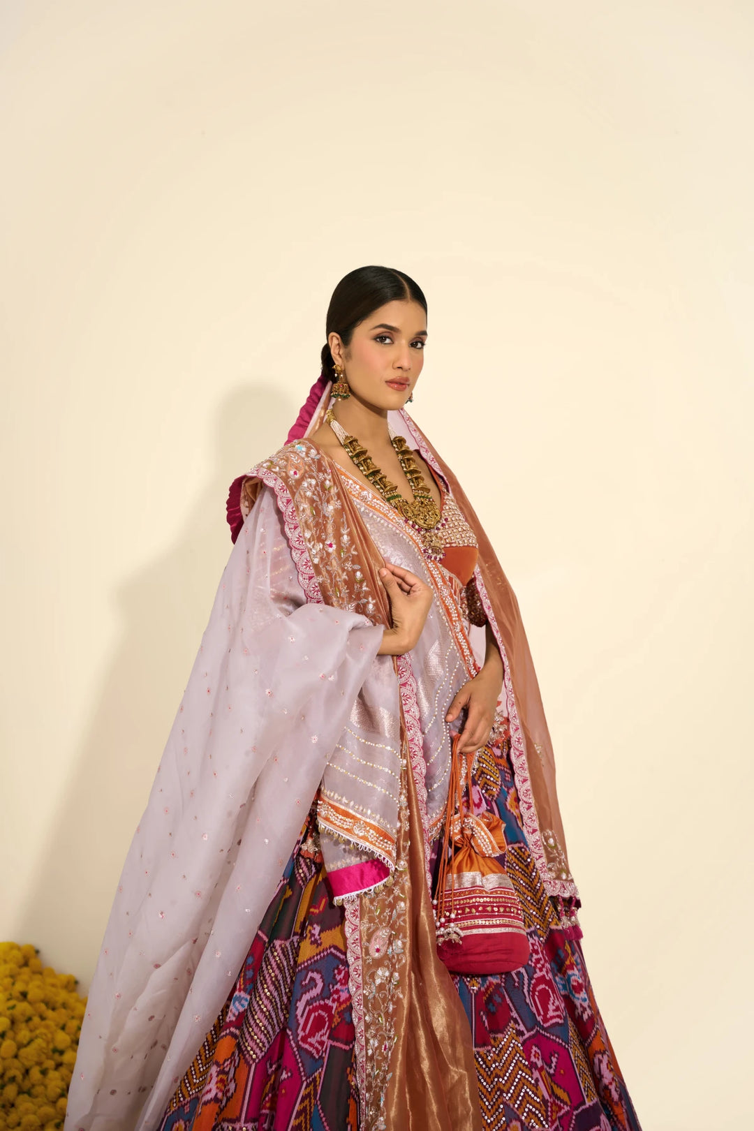 Single Ikat Lehenga