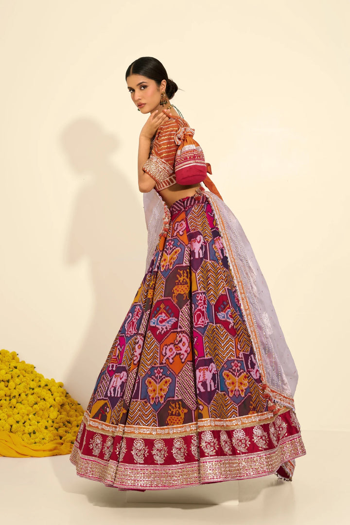 Single Ikat Lehenga