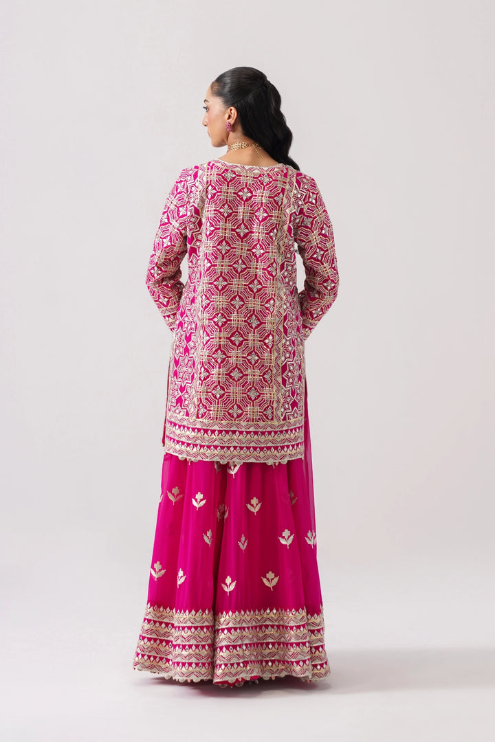 Fuchsia Pink Sharara Set