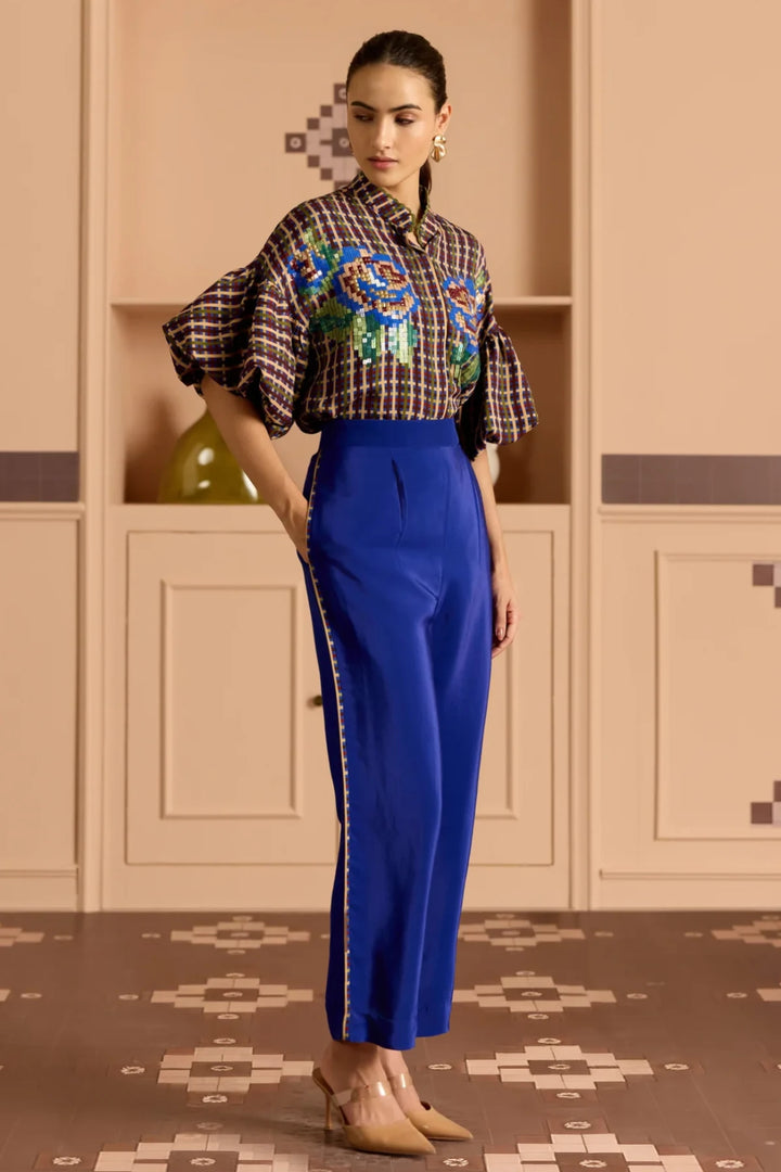 Solid Blue Pants