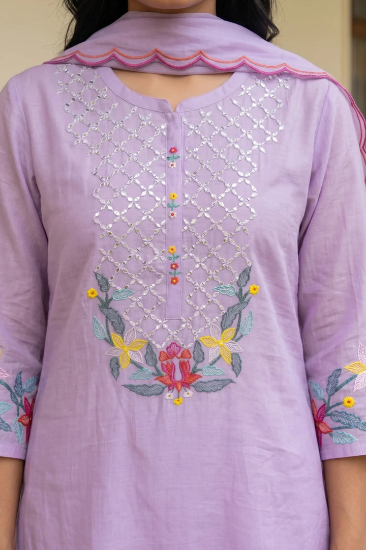 Firefly Mul Chanderi Kurta Set