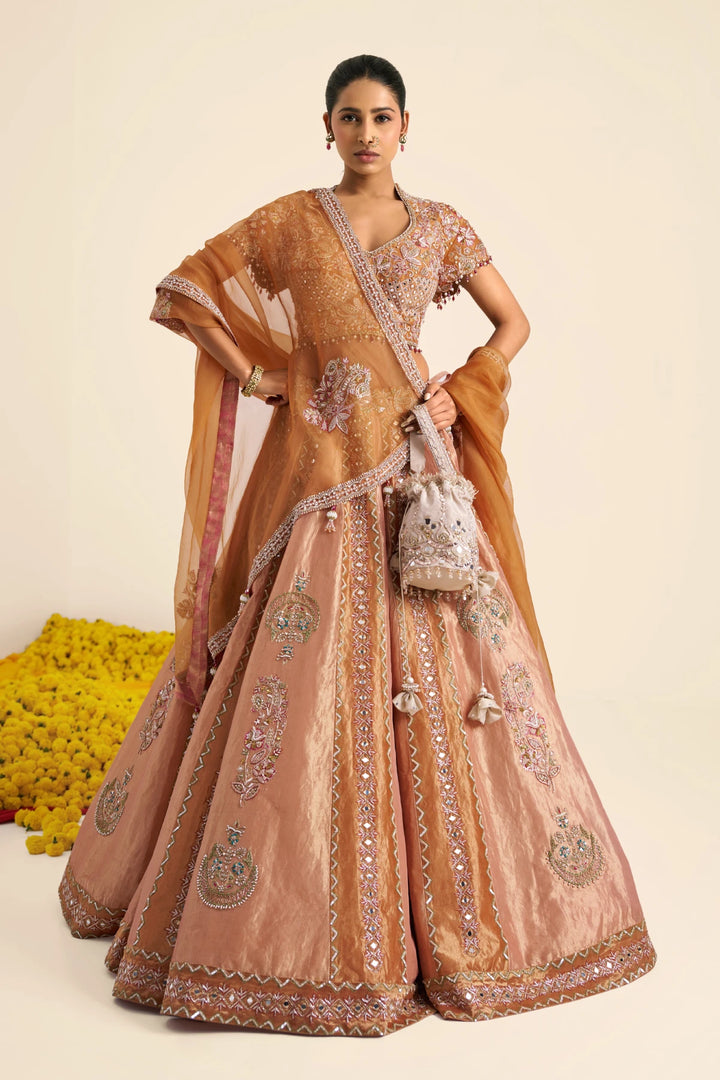 Rust lehenga set