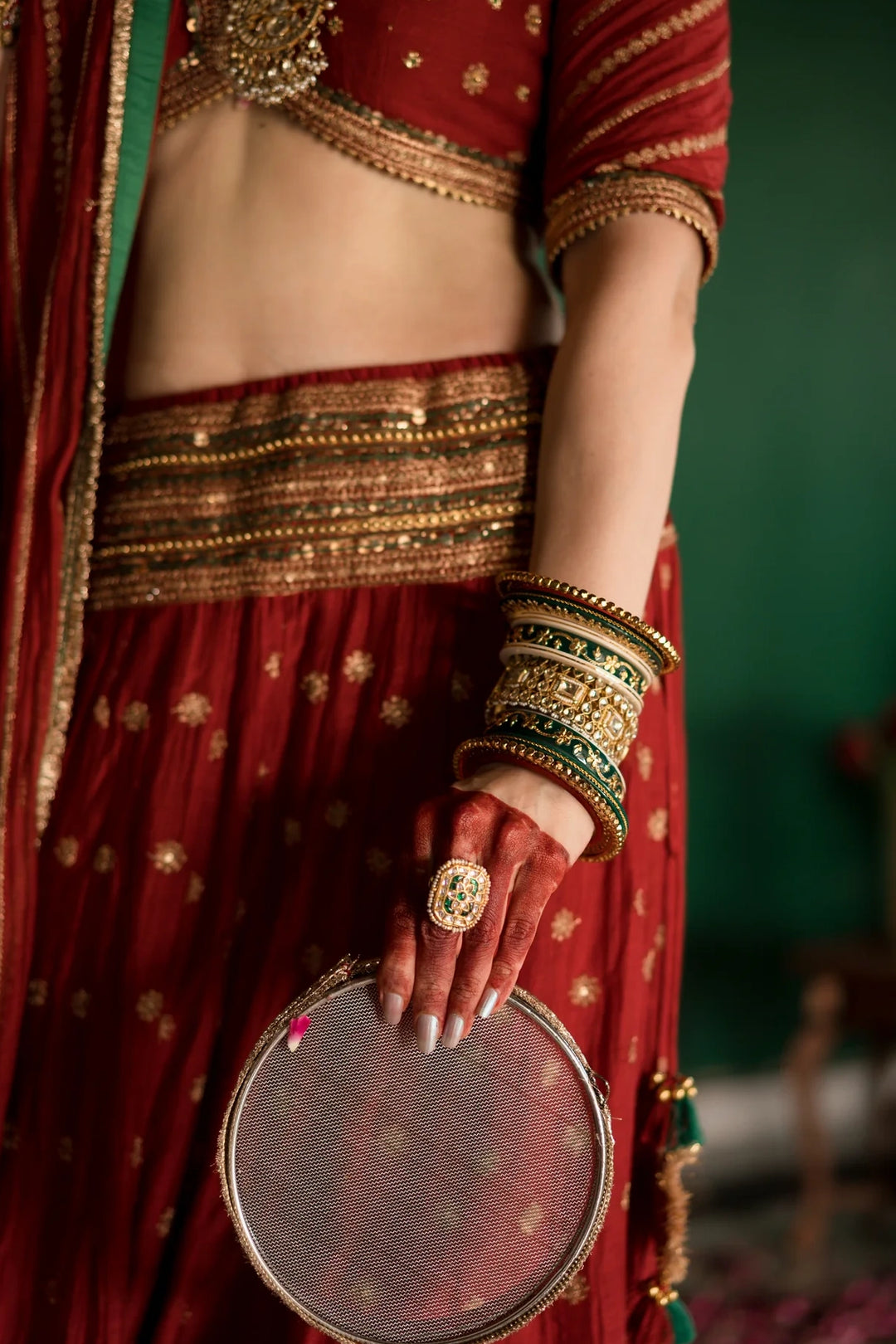 Brick red lehnega set
