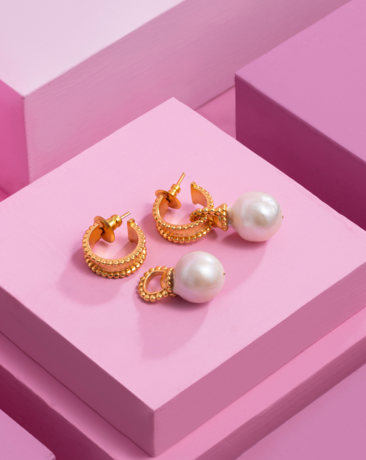 oyster baroque hoops