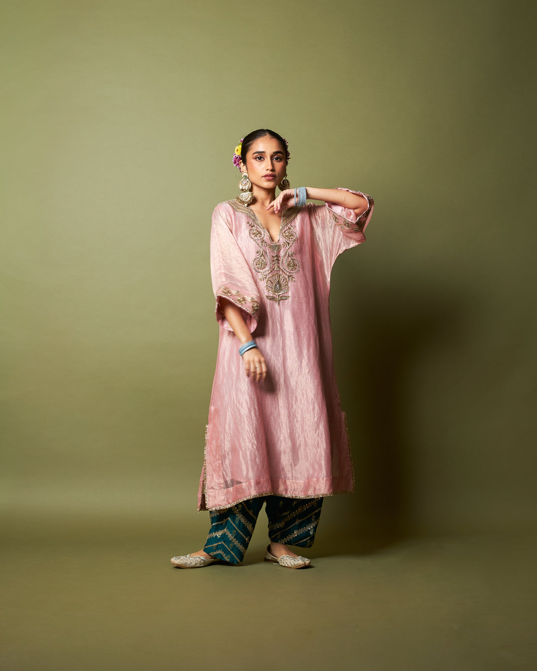Rosika embroidered kaftan set