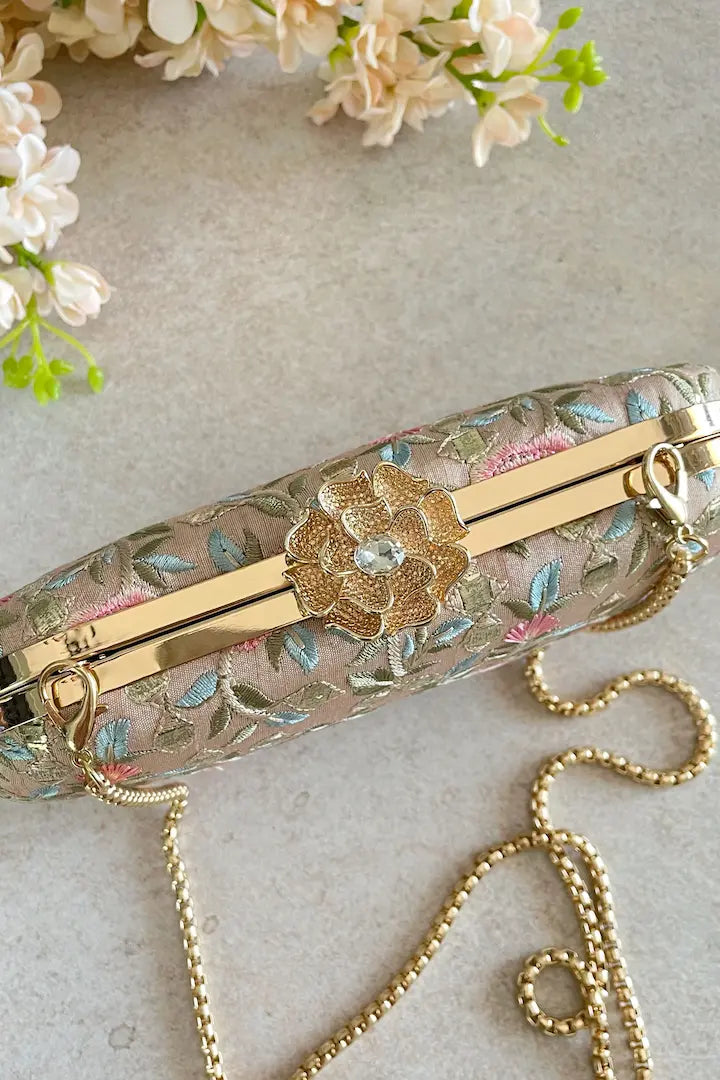 Peony Capsule Clutch