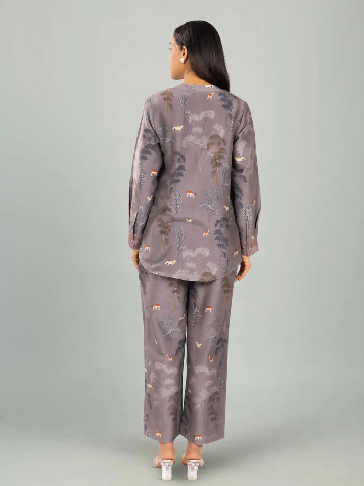 PINECONE II - Grey Printed Co-ord Set