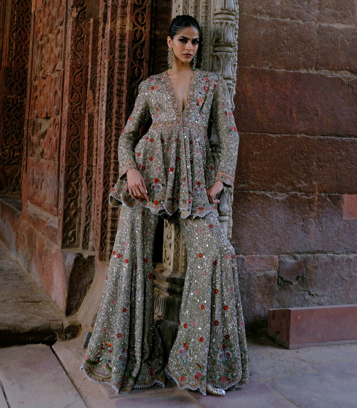 Nyra Peplum & Sharara with Dupatta