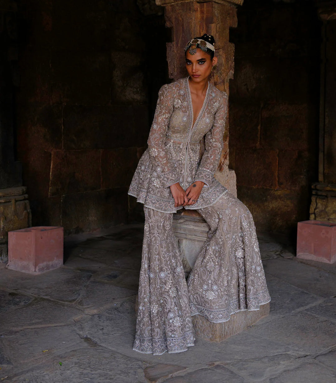 Alana Peplum & Sharara Set