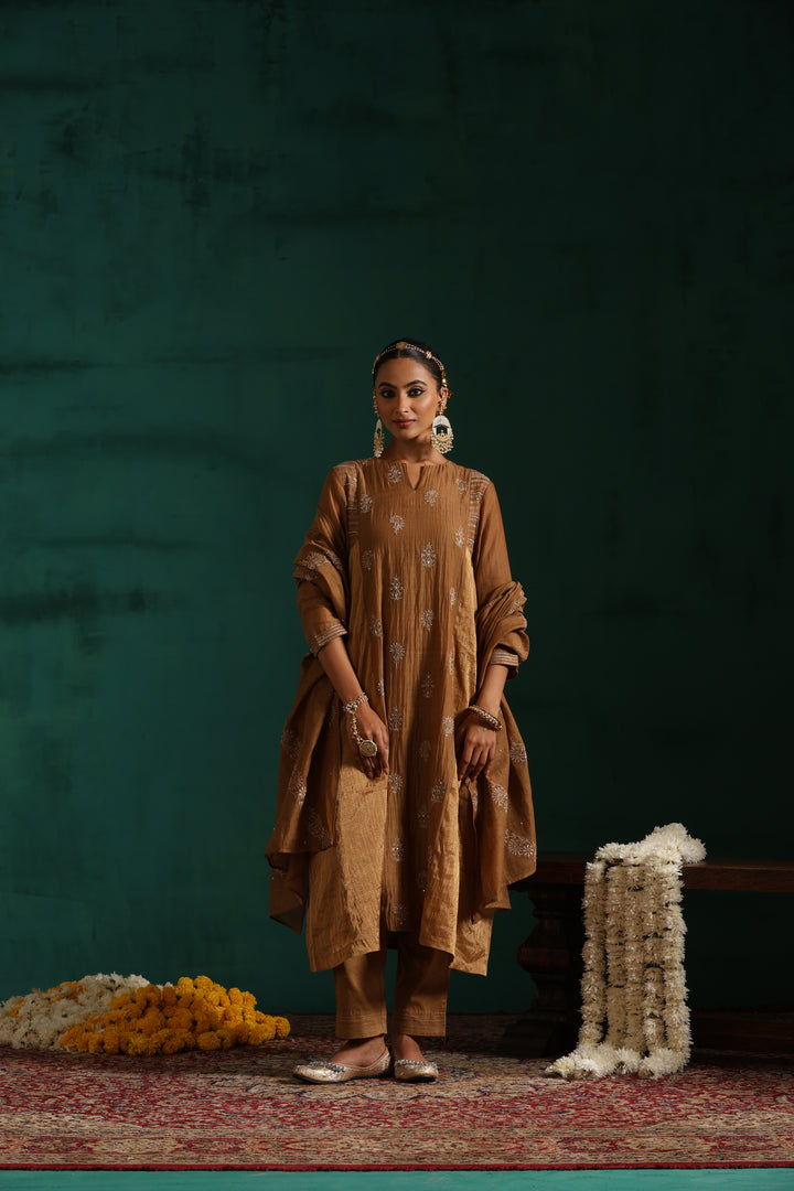 afsaana suit set - brown