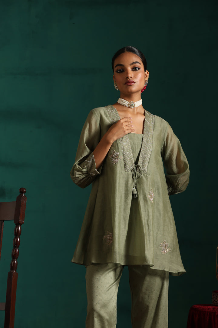 deedar co-ord set - green