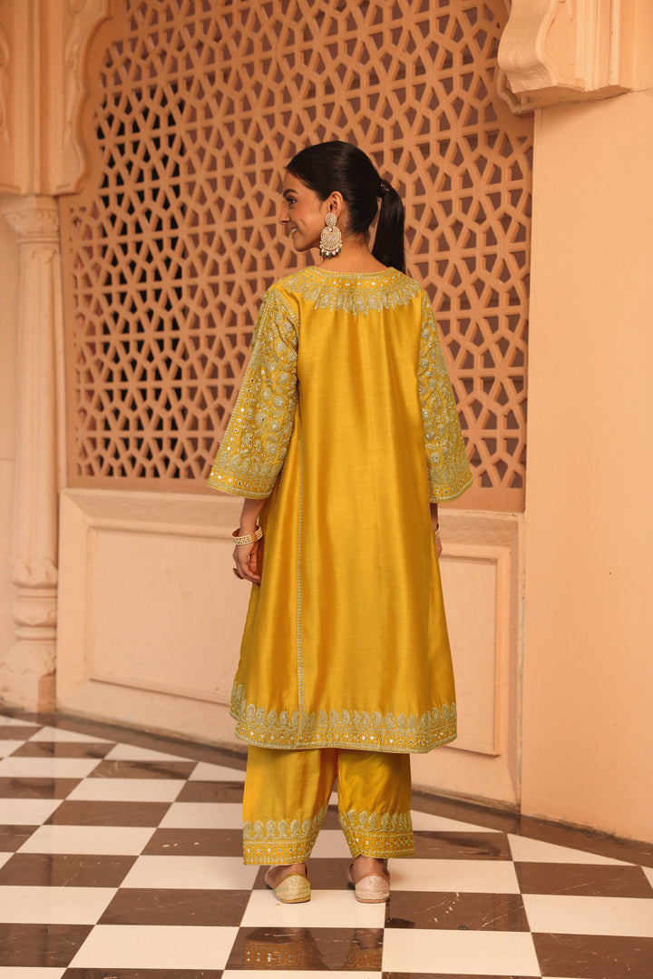 aiman-short knee length chauga with salwar