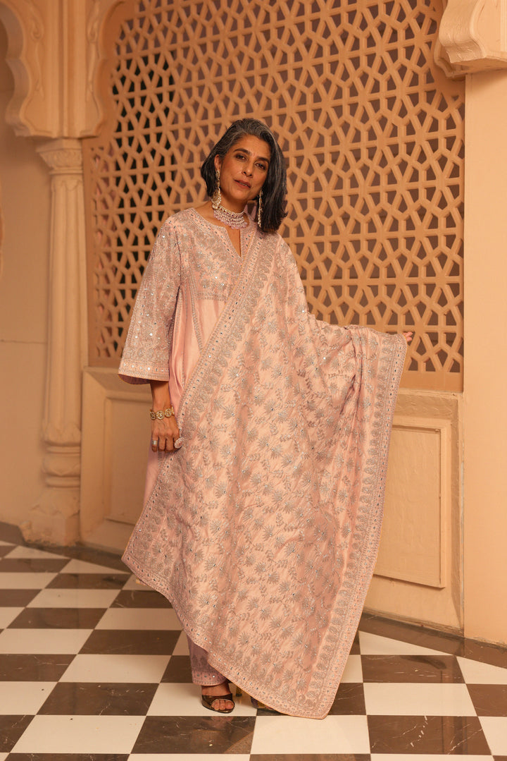 aiman-short knee length chauga with salwar and odhni