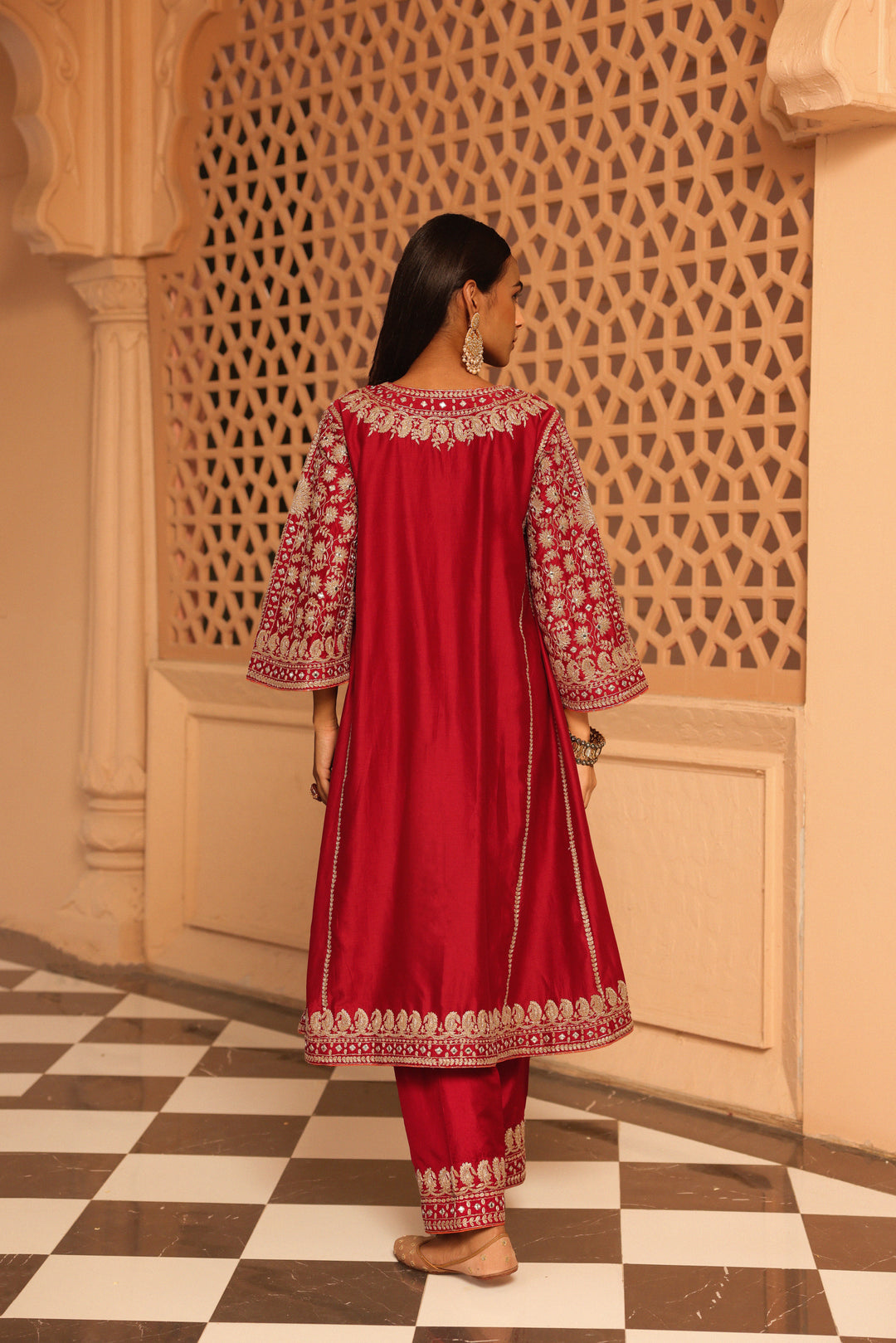 aiman-short knee length chauga with salwar