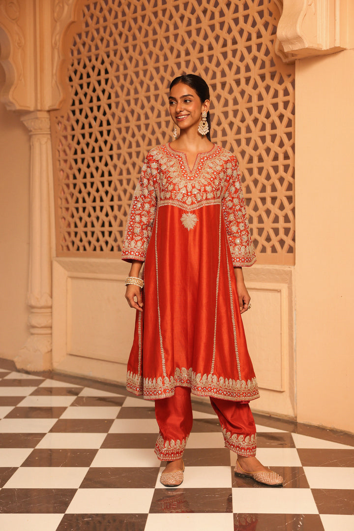 aiman-short knee length chauga with salwar