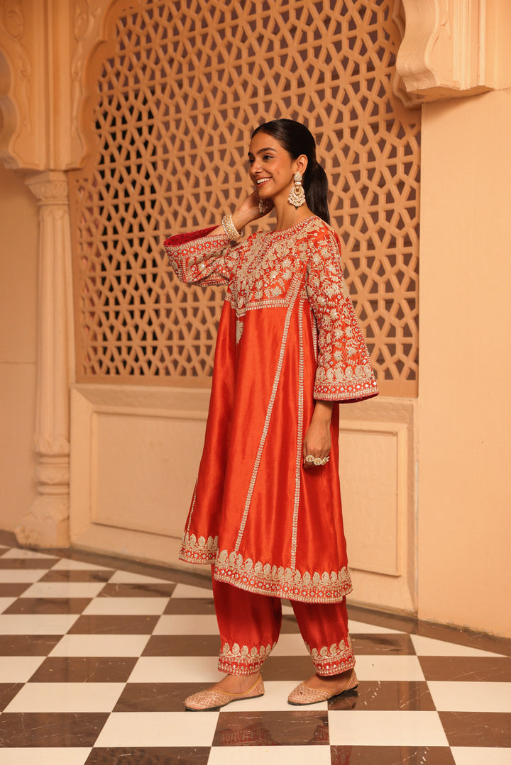 aiman-short knee length chauga with salwar