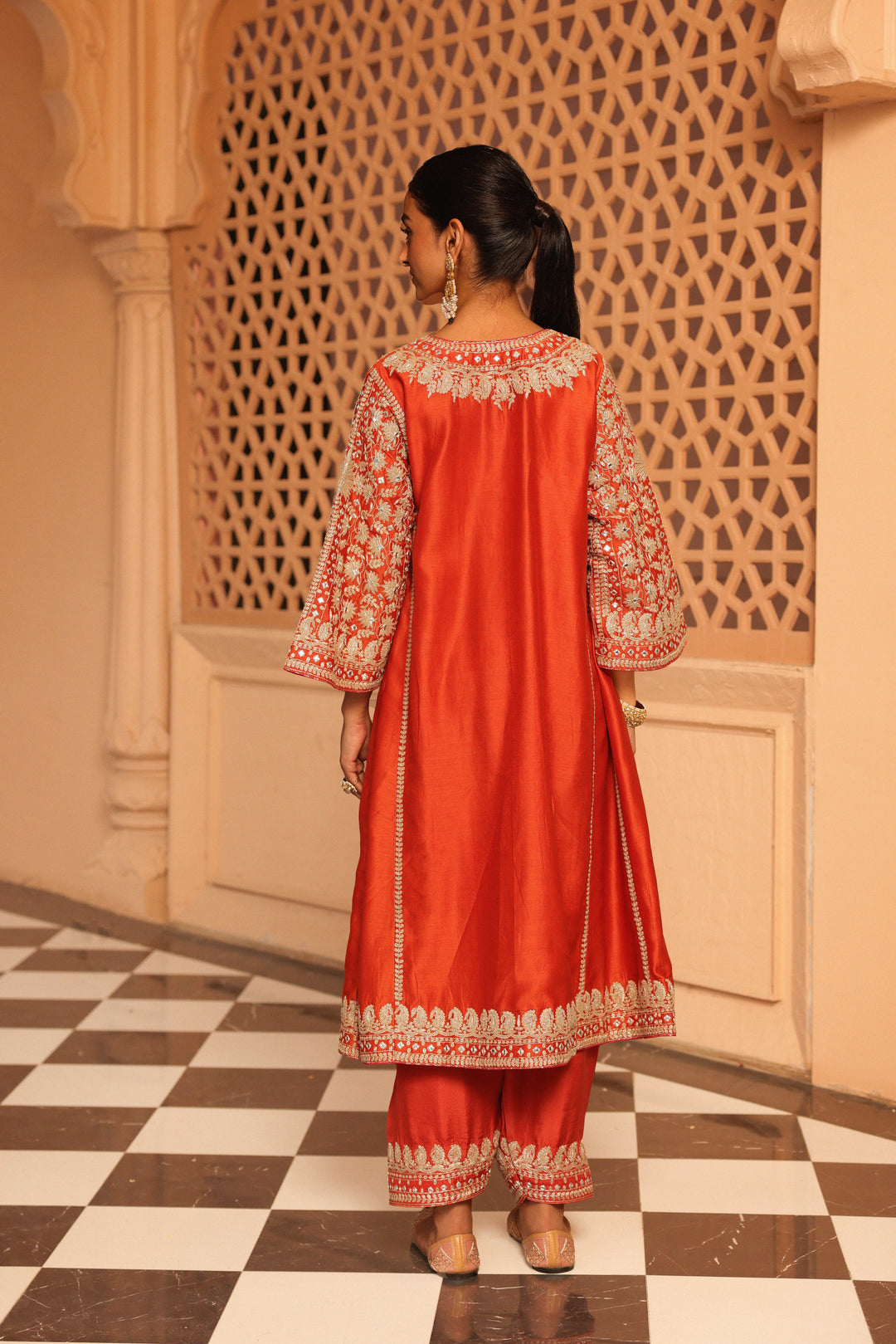 aiman-short knee length chauga with salwar