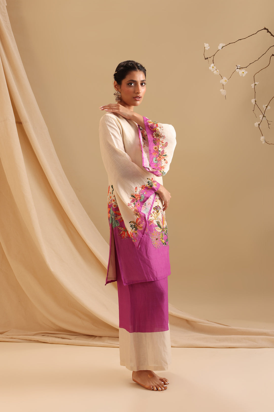 aarani embroidered kurta set