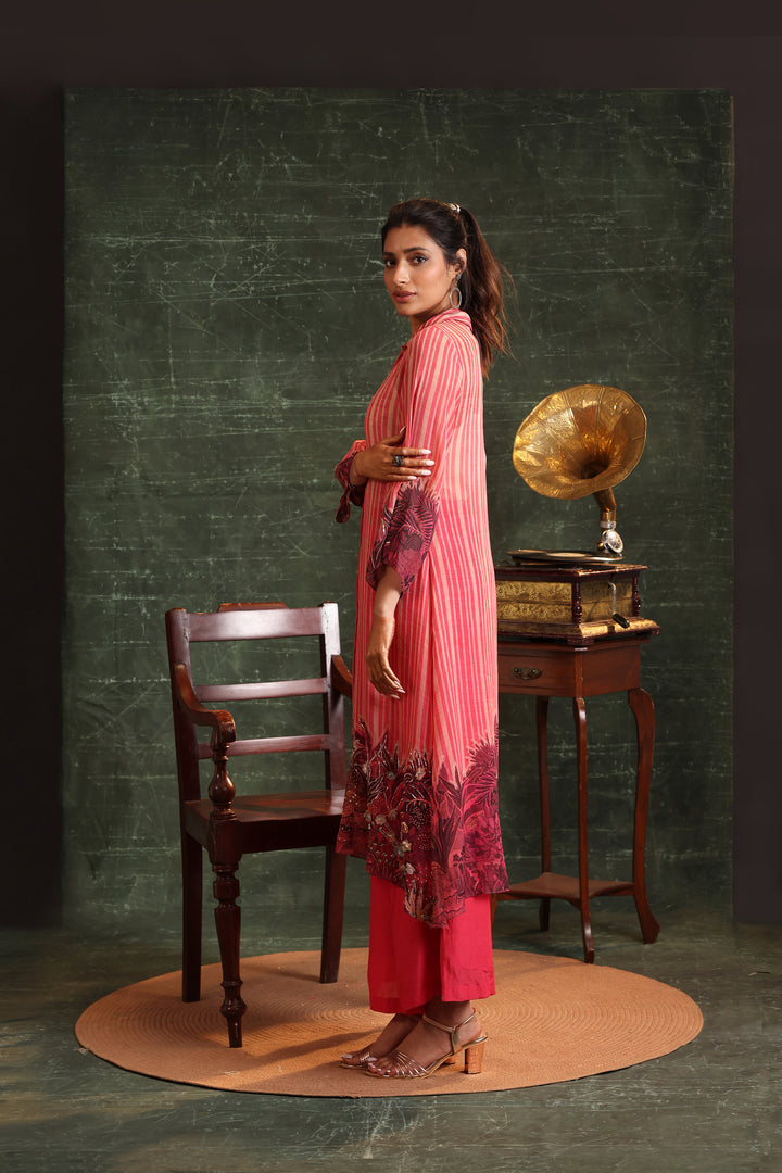 kaira embellished shirt kurta set