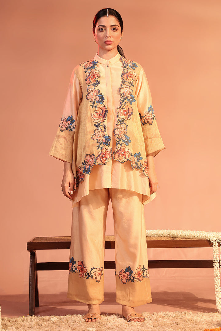 sadira embroidered kura set with jacket