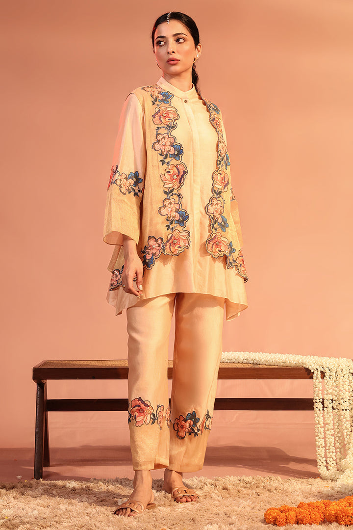 sadira embroidered kura set with jacket