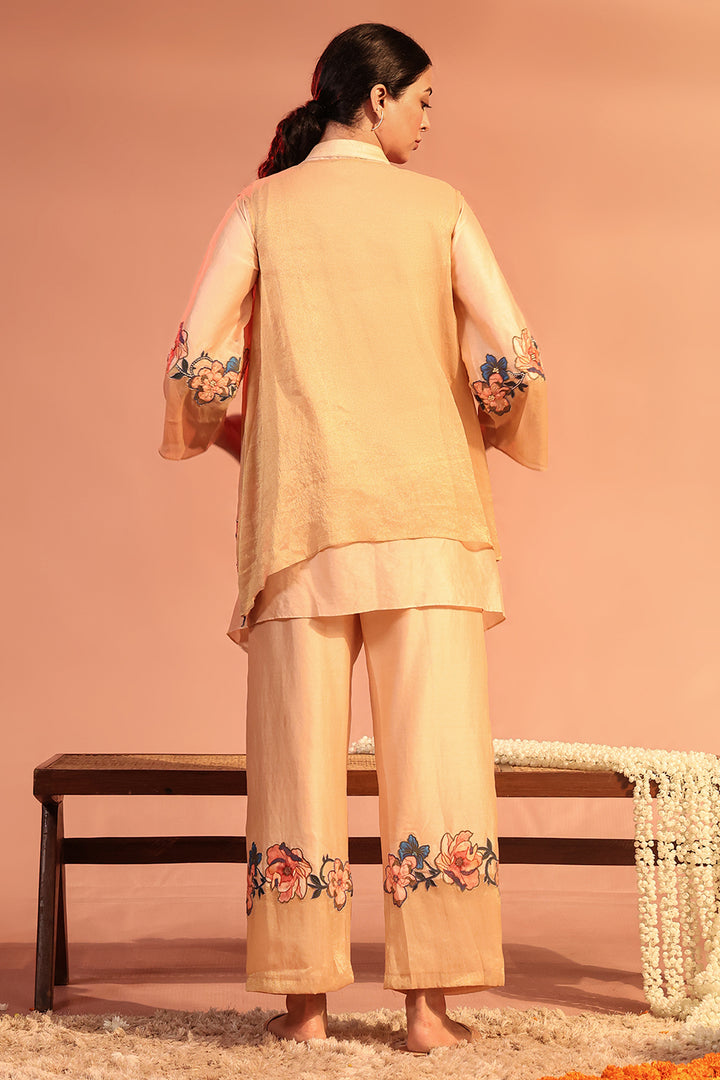 sadira embroidered kura set with jacket