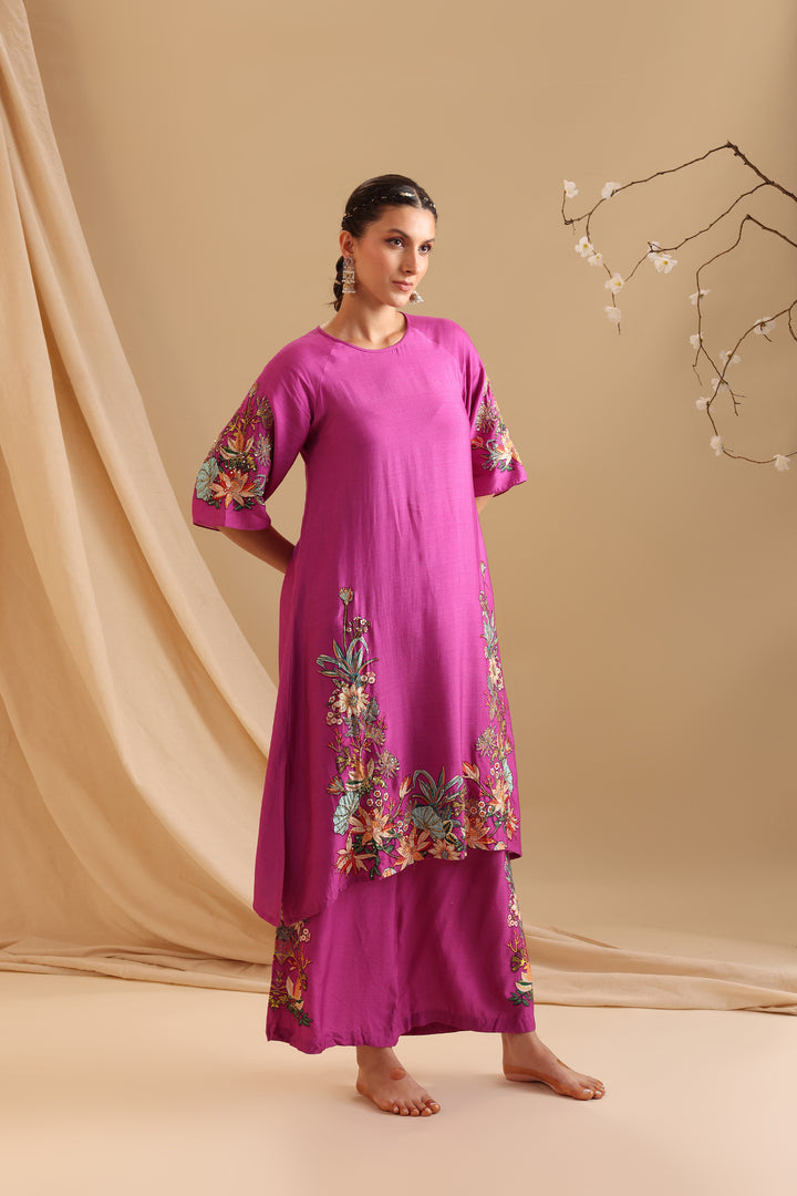 aarani embroidered kurta set