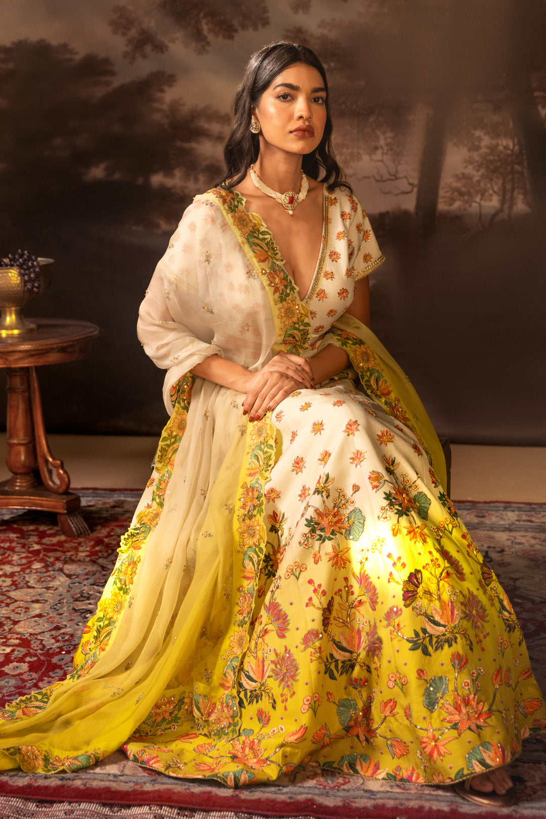 tamaya embroidered lehenga set