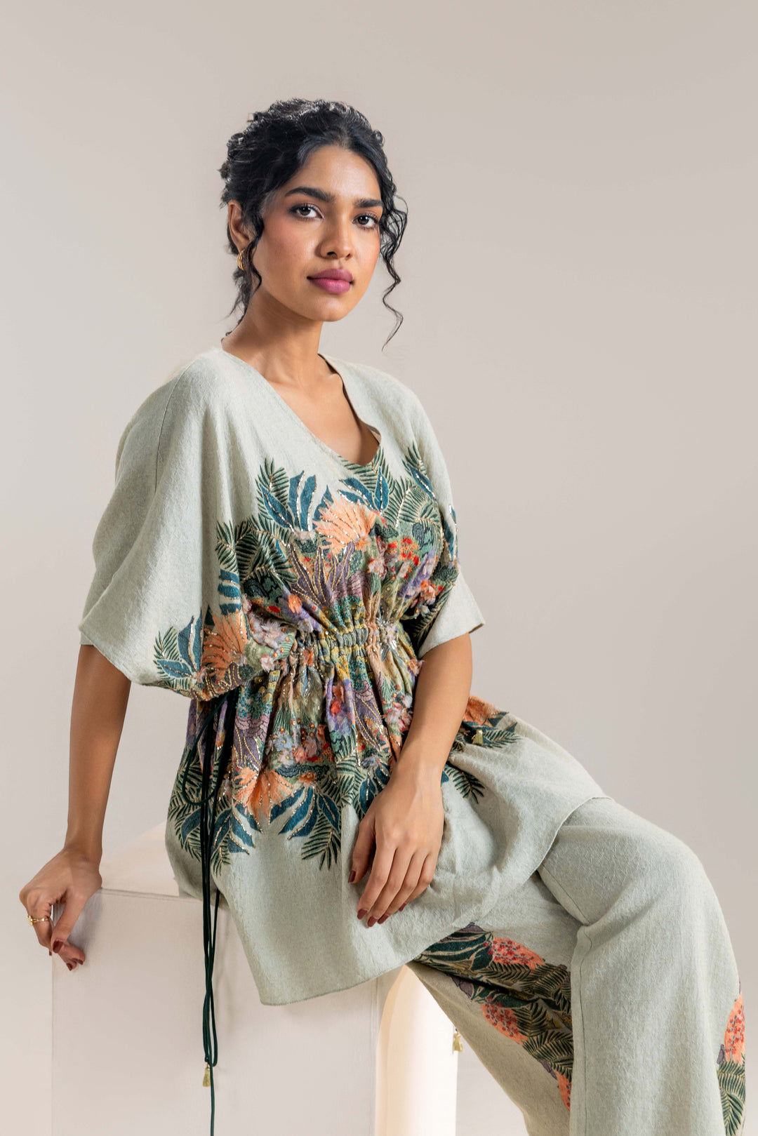 kiara embellished kaftan set