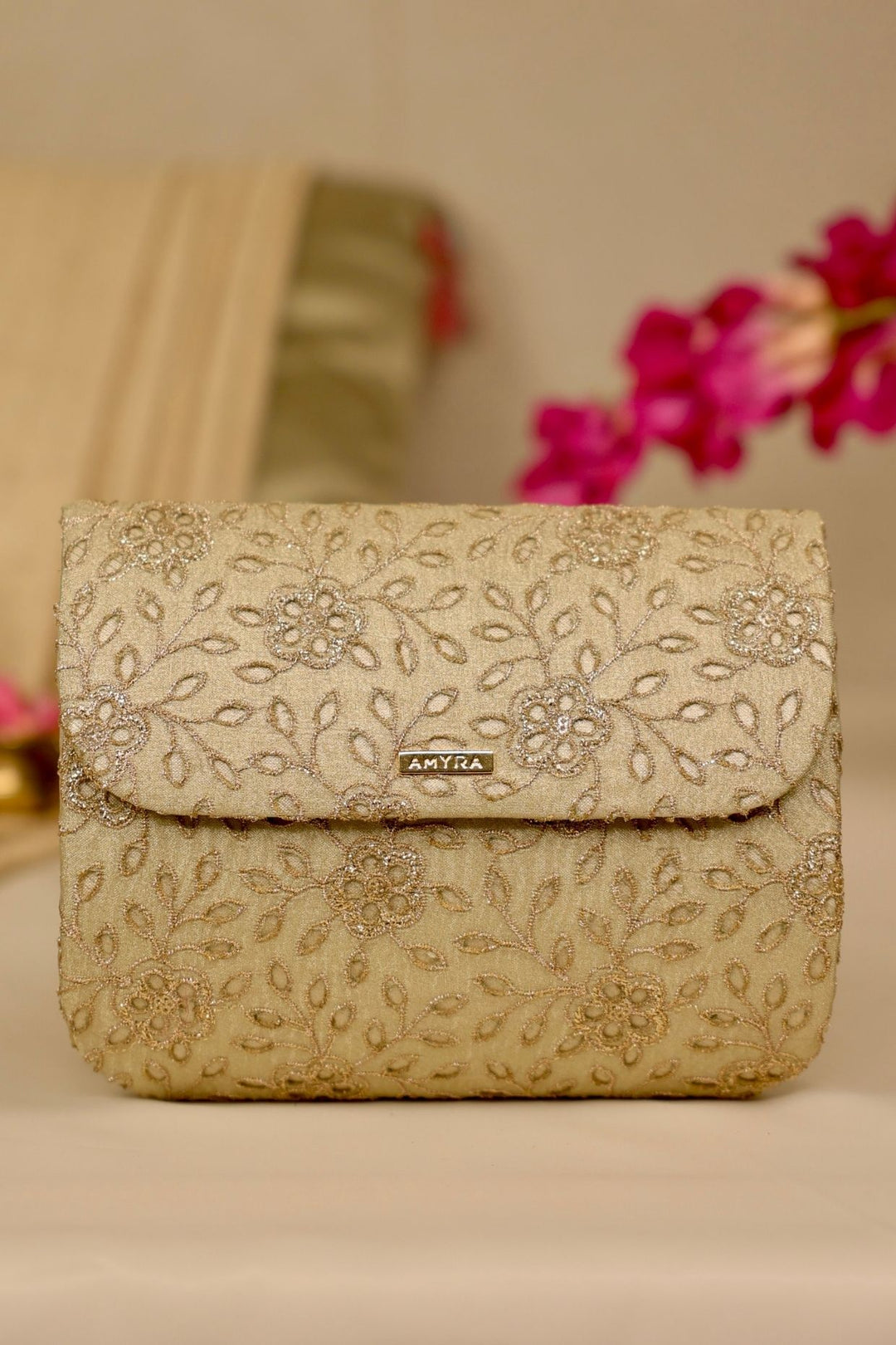 tarang flapover bag-light gold