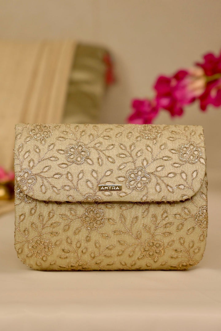 tarang flapover bag-light gold