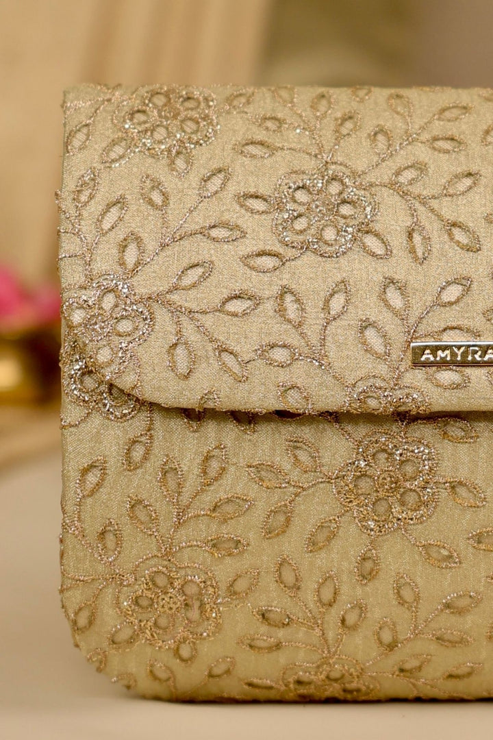 tarang flapover bag-light gold