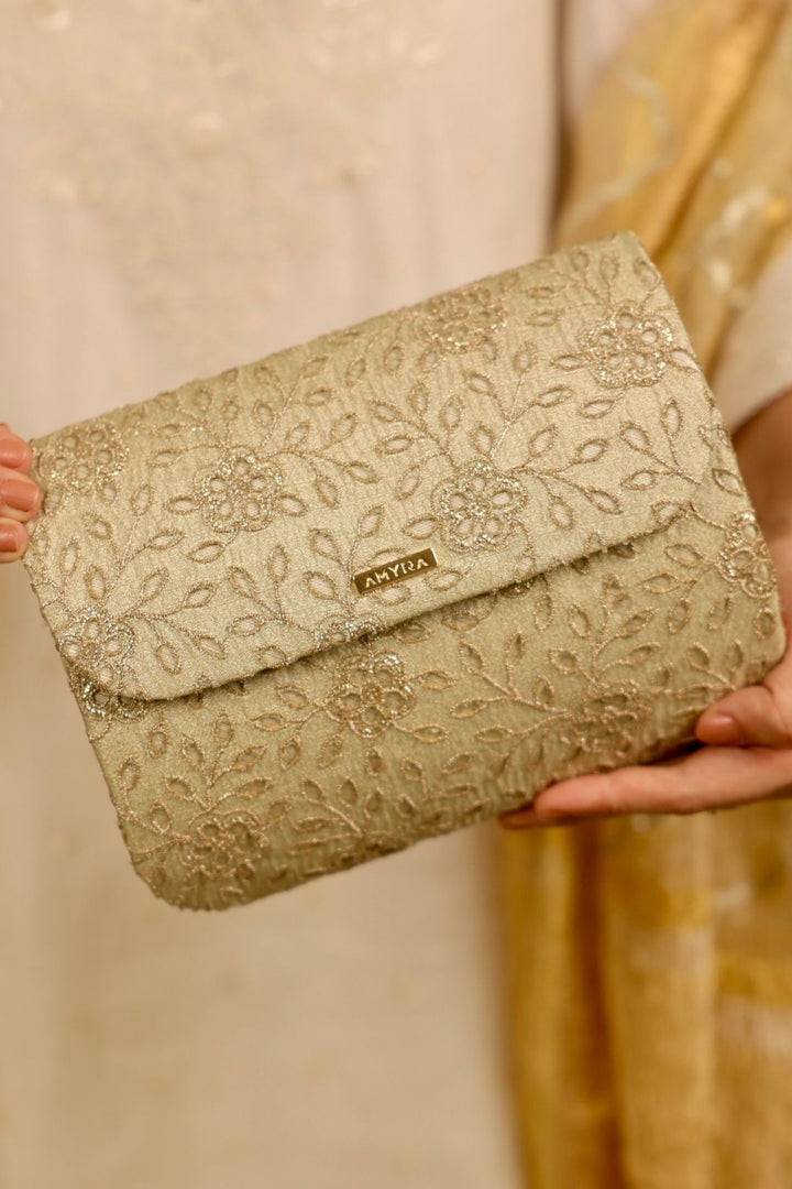tarang flapover bag-light gold