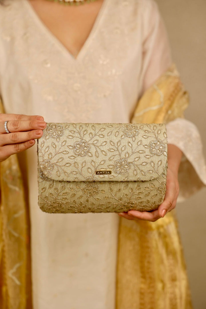tarang flapover bag-light gold