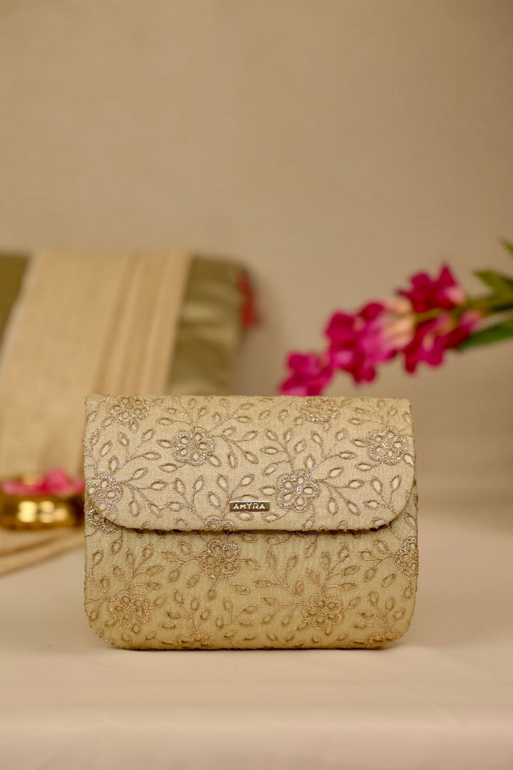 tarang flapover bag-light gold