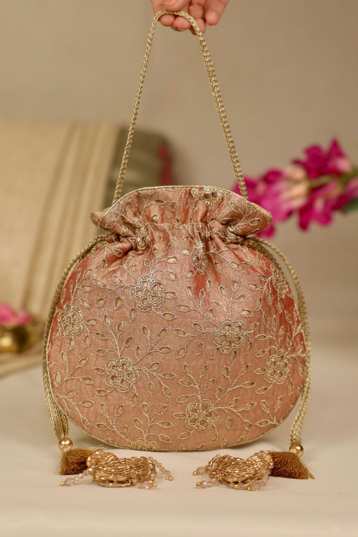 tarang cutwork potli-copper