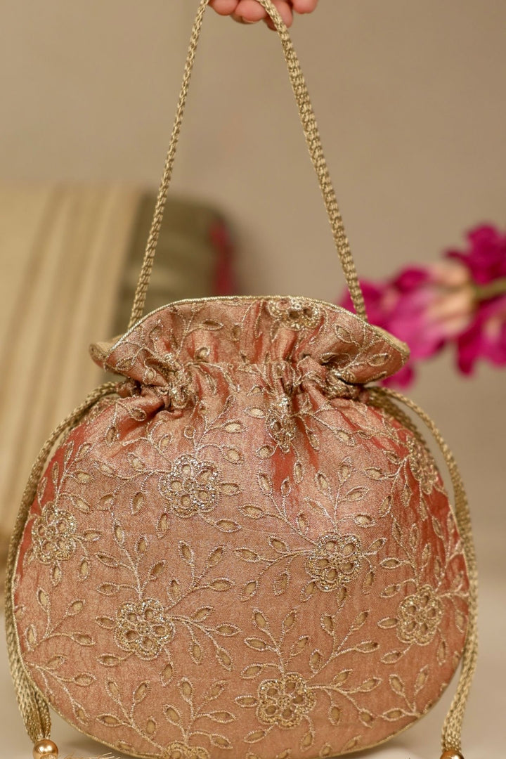 tarang cutwork potli-copper