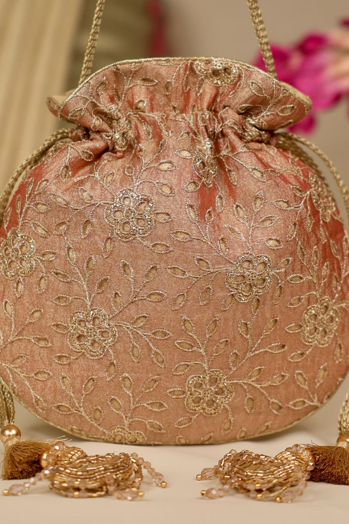 tarang cutwork potli-copper