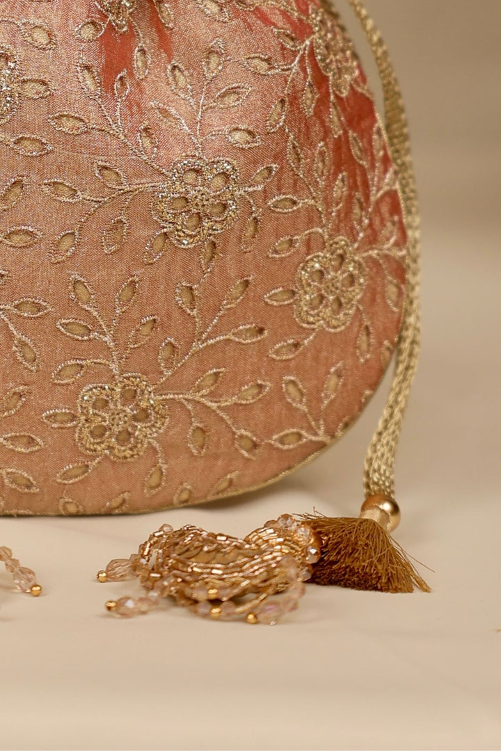 tarang cutwork potli-copper