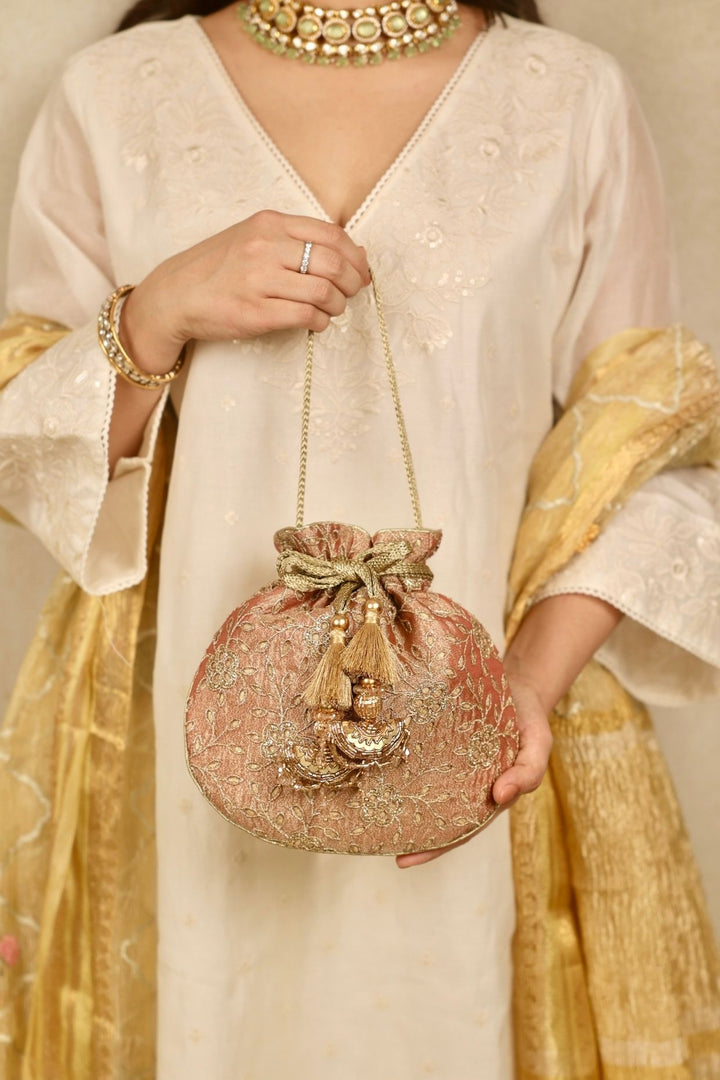 tarang cutwork potli-copper