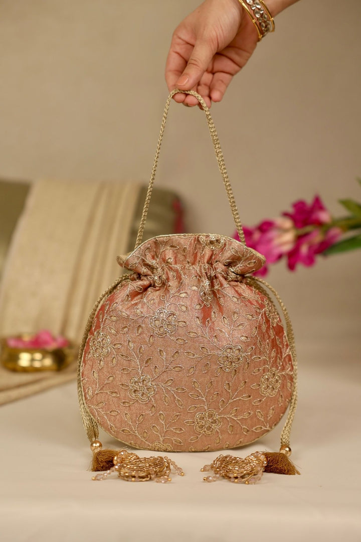 tarang cutwork potli-copper