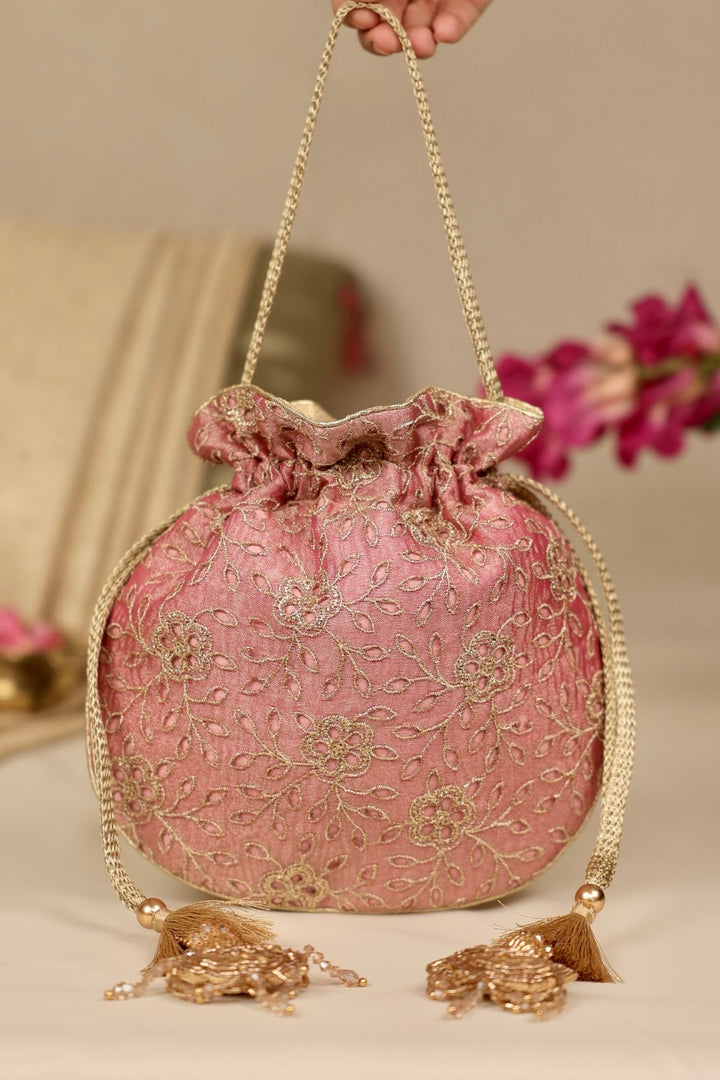 tarang cutwork potli-pink