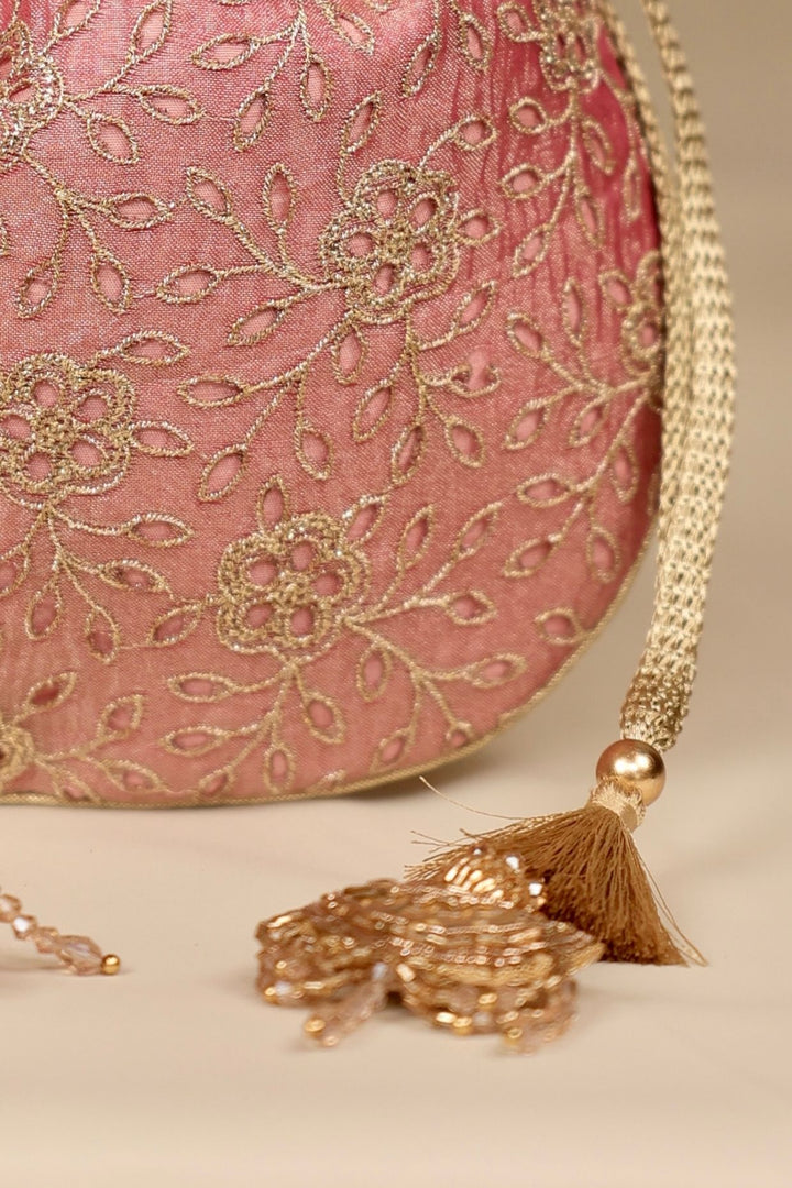 tarang cutwork potli-pink