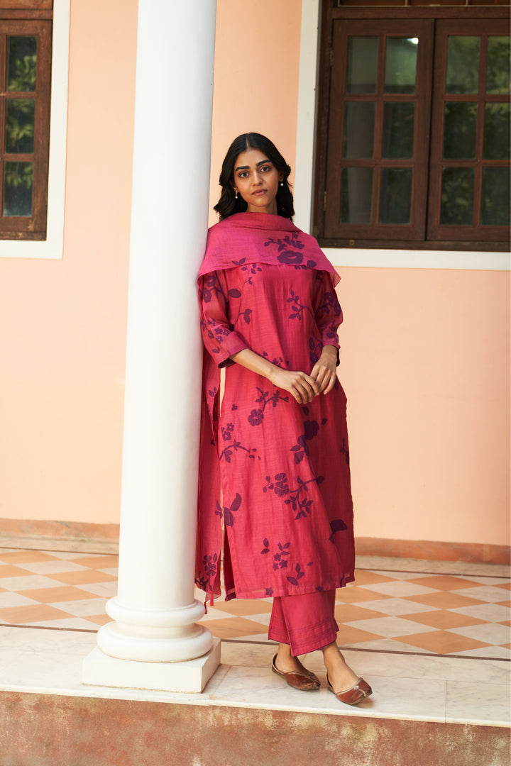 rouge applique kurta set